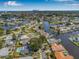 Gorgeous aerial view of waterfront homes with canals and lush landscaping at 5208 Denver Ne St, St Petersburg, FL 33703