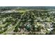Wide aerial view of neighborhood showcasing tree-lined streets and proximity to green spaces at 5413 15Th Ave S, Gulfport, FL 33707