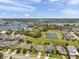 Expansive aerial view of a charming community with waterfront access and scenic views at 764 W Bayshore Dr, Tarpon Springs, FL 34689