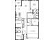 Floor plan featuring 3 bedrooms, 2 bathrooms, and a 2-car garage at 764 W Bayshore Dr, Tarpon Springs, FL 34689