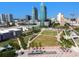 Scenic aerial view of urban cityscape with modern buildings and green spaces at 777 N Ashley Dr # 3009, Tampa, FL 33602