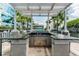 Rooftop bar area features a sink and storage with views of the city and palm trees at 777 N Ashley Dr # 3009, Tampa, FL 33602