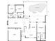 Floor plan featuring a living room, kitchen, dining area, Primary bedroom, and an outdoor swimming pool at 1028 Wyndham Way, Safety Harbor, FL 34695
