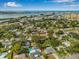 Wide aerial view of the neighborhood highlighting the proximity to waterfront and urban areas at 10819 Seminole N Dr, St Petersburg, FL 33708