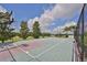 Spacious outdoor basketball court with well-maintained surface and netting, perfect for recreational games and neighborhood fun at 1129 Emerald Hill Way, Valrico, FL 33594