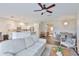 Open floor plan with the kitchen, living and dining areas with great flow and natural light at 1129 Emerald Hill Way, Valrico, FL 33594