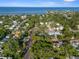 Beautiful aerial view of a tree-lined neighborhood with a glimpse of the ocean in the background at 132 21St S Ave, St Petersburg, FL 33705