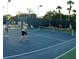 Tennis court with people playing on a sunny day with palm trees at 2380 Shelly Dr # B, Palm Harbor, FL 34684