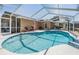 Relaxing pool with a screened enclosure, patio area with lots of room for seating and fun at 3105 Avocet Pl, Safety Harbor, FL 34695