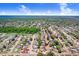 Expansive aerial of residential area close to a bay, showcasing dense housing interwoven with mature trees at 3247 Kimberly Oaks Dr, Holiday, FL 34691