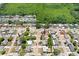 Neighborhood aerial showing the property with its surrounding homes and green space at 3247 Kimberly Oaks Dr, Holiday, FL 34691