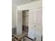 Bedroom closet with louvered doors and exposed infrastructure for renovation at 3514 Gulf # 2, St Petersburg, FL 33706