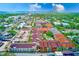 Overhead view showcasing the community's layout, pool, and proximity to the bay at 402 S Armenia Ave # 139A, Tampa, FL 33609