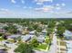Expansive aerial view of a residential neighborhood featuring lush greenery and well-maintained homes under a bright sky at 6903 Cedar Ridge N Dr, Pinellas Park, FL 33781