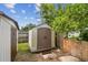 Outdoor storage shed and landscaped area at 6903 Cedar Ridge N Dr, Pinellas Park, FL 33781