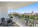 Enjoy city views from this condo balcony with seating for two and views of the Don CeSar Hotel at 700 Beach Ne Dr # 704, St Petersburg, FL 33701