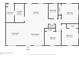 Detailed floor plan showcasing the layout of the home with dimensions for each room, including bedrooms and bathrooms at 8497 Portulaca Ave, Seminole, FL 33777