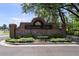 Exterior view of the brick community sign for Westmont Oaks at 8562 Acorn Ridge Ct, Tampa, FL 33625