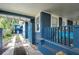 Inviting blue front porch with a charming entry at 902 W Columbus Dr, Tampa, FL 33602
