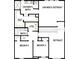 Second-floor plan featuring owner's suite, three bedrooms, and two bathrooms at 10652 Crescent Creek Xing, Parrish, FL 34219