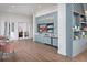The lobby has modern design, light wood flooring, and a 'Welcome' display at 10652 Crescent Creek Xing, Parrish, FL 34219
