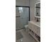 Modern bathroom with a shower featuring decorative tile at 11217 Fiddlewood Dr, Riverview, FL 33579