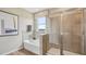 Beautiful bathroom featuring a separate tub and shower at 2263 Rikkola Ln, Wesley Chapel, FL 33543