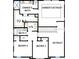 Second floor floor plan with four bedrooms, three baths, utility room and a retreat at 3108 W Varn Ave, Tampa, FL 33611
