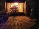 Cozy brick fireplace featuring a warm, inviting fire, creating a comforting focal point in the room at 314 Bloomingfield Dr, Brandon, FL 33511