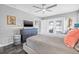 Well-lit main bedroom featuring neutral tones, large windows, and comfortable decor at 5080 43Rd S St, St Petersburg, FL 33711