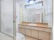 Bathroom with a large countertop and storage space, as well as walk-in shower at 5835 29Th N Ave, St Petersburg, FL 33710