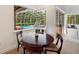 Inviting breakfast nook with views of the pool and lanai at 6212 Nimes Ct, Lutz, FL 33558