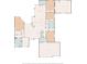 Detailed floor plan showcasing the layout of the home, including the kitchen, bedrooms, and garage at 6212 Nimes Ct, Lutz, FL 33558