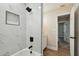 New bathroom features modern tile, fixtures, and black accents, and a tiled shower/tub combination at 2230 Melrose S Ave, St Petersburg, FL 33712