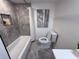 Charming bathroom featuring a tub/shower with updated fixtures and stylish decor at 2254 66Th S Ave, St Petersburg, FL 33712