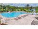 Resort-style community pool with slide, wading area, and ample seating at 2829 Maple Brook Loop, Lutz, FL 33558