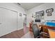 Functional office space with built in desk, and closet at 2829 Maple Brook Loop, Lutz, FL 33558