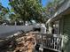 The wooden back deck is great for backyard entertainment at 301 81St Ne Ave, St Petersburg, FL 33702