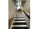 The staircase has black treads and a white handrail at 301 81St Ne Ave, St Petersburg, FL 33702
