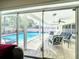 A lovely in-ground pool, as seen through sliding glass doors from the home's living area at 3900 38Th S St, St Petersburg, FL 33711