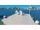 A private dock on a sunny day with lounge chairs overlooking the intercoastal waterway at 474 20Th Ave, Indian Rocks Beach, FL 33785