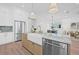 Bright modern kitchen featuring stainless steel appliances and an island with a farmhouse sink at 5120 3Rd N Ave, St Petersburg, FL 33710