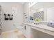 Stylish bathroom featuring vanity with modern fixtures, and ample counter space at 520 Valri Park Dr, Valrico, FL 33594