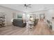 Open-concept living space with views of the dining area and kitchen, great for entertaining at 520 Valri Park Dr, Valrico, FL 33594