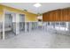 Kitchen undergoing renovation, featuring modern cabinets and tilework, offering a blank slate for customization at 5215 Denver Ne St, St Petersburg, FL 33703