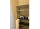 Shelves are stocked with paint cans for easy touch ups at 5530 80Th N St # A306, St Petersburg, FL 33709