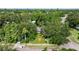 Aerial view of a lush green property, surrounded by mature trees, in a quiet neighborhood at 5901 3Rd S St, St Petersburg, FL 33705
