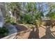 Lush backyard featuring mature trees, tropical foliage, and shaded areas at 5901 3Rd S St, St Petersburg, FL 33705