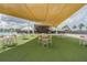 Outdoor entertainment space with a stage and seating, ideal for community events at 8296 Olive Brook Dr, Wesley Chapel, FL 33545