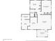 Detailed floor plan showcasing the layout of the home, including bedrooms, bathroom, kitchen, and living room at 1013 N Bask Dr, Tampa, FL 33603
